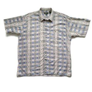 Vintage Men's Novelty Star Print Shirt XL Penman's Short Sleeves Cotton